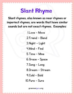 what is slant rhyme in poetry and how does it differ from perfect rhyme?